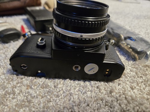 Nikon EM 35MM Film Camera 135 & 52mm SbE Speedlight Rollei Flash MDE Motor Drive - Picture 3 of 18