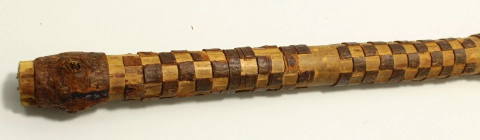 = Late 19th Ea. 20th C. Swiss Folk Art Hand Carved Stick, Unique - Image 2 of 4