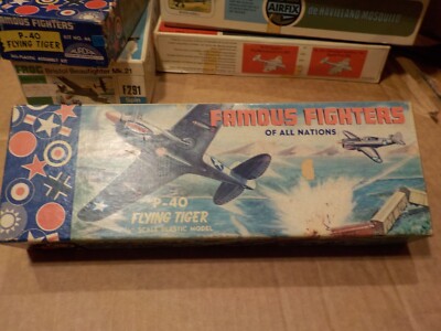 RAREST ? [1954]   AURORA  P-40 FLYING TIGER W  BONUS POSTER
