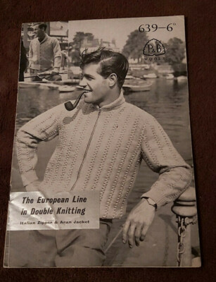 Vintage P&B Wools Patons The European Line im doppelten Strickmuster Nr.639