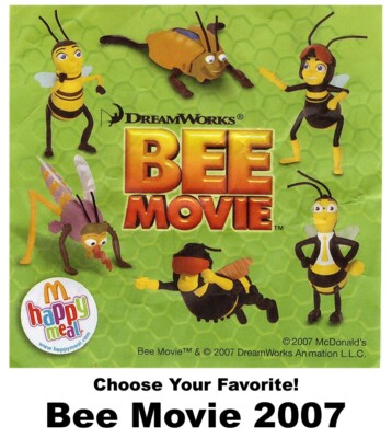 McDonald's 2007 DreamWorks Bee Movie Figures-Choose!