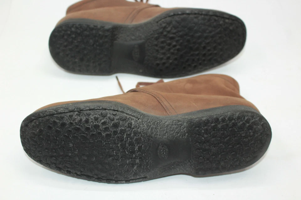 TOD'S Hombre Zapatos Talla 7 Europa 39 Piel ante Marrón S9264 - Imagen 4 de 4