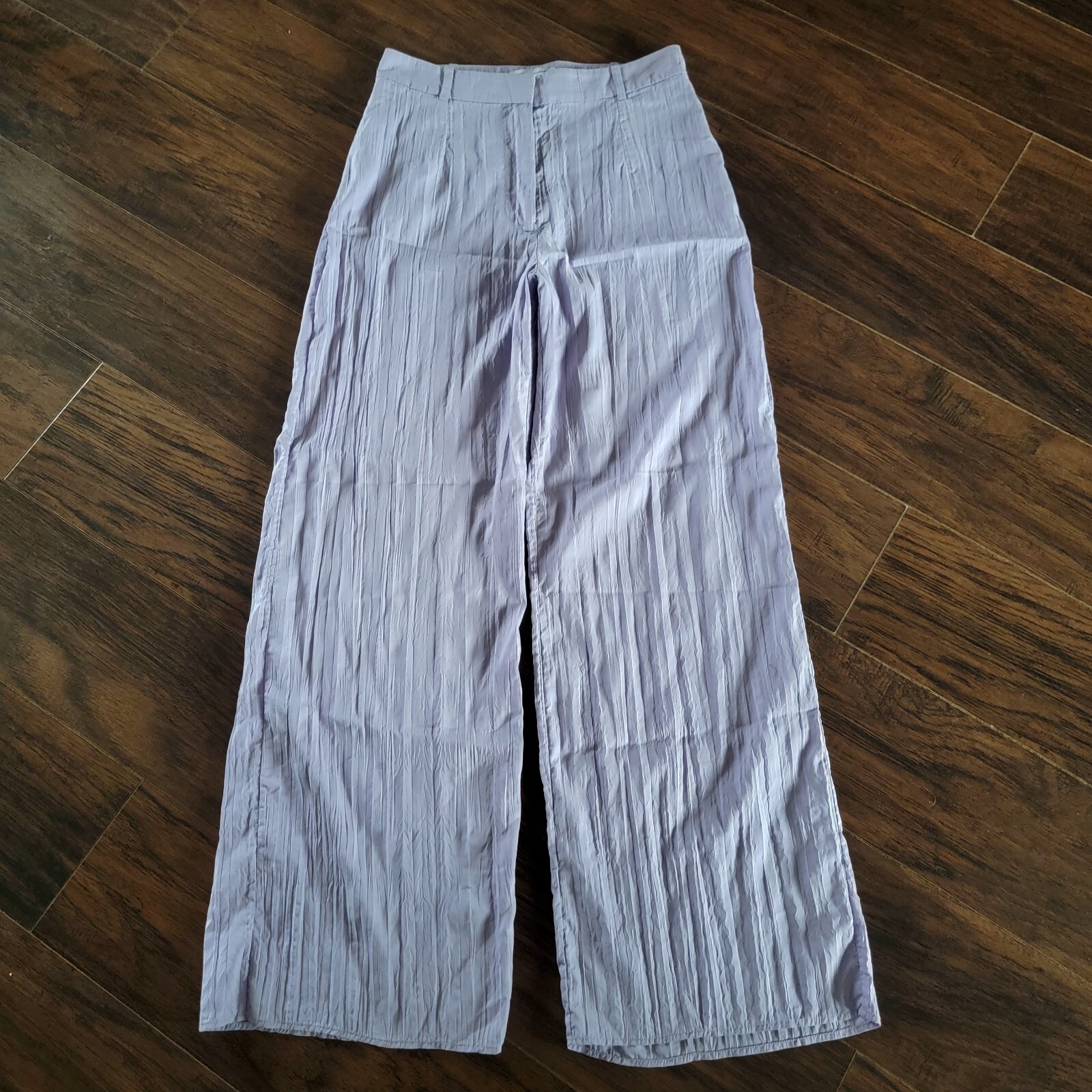 ALTRA Pantalone pantalone gamba larga vita alta arricciato nuovo senza etichette e altre storie colore lilla 27