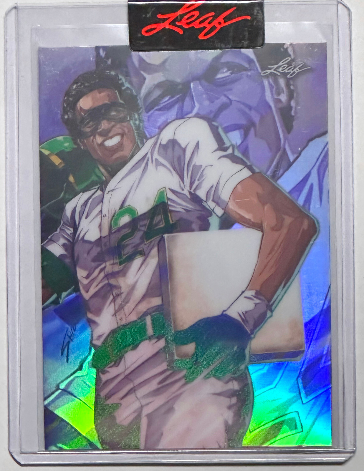 RICKEY HENDERSON SHION MINABE ANIME NATION "MAN OF STEEL" LEAF A's CARD #ANB-72