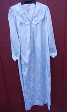 Sara Beth vintage long nightgown ice blue lace Women's Medium silky