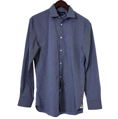 John Varvatos Star USA Men s Dress Shirt Slim Fit Stretch Blue Size 15 32/33