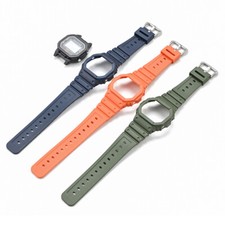 Silicone Sports Strap Resin Watch Band Case Cover For DW-5610