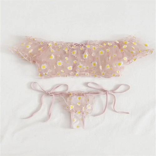 Lencería Sexy Tres Puntos Dije Para mujeres Ropa Interior Set Sexy Transparente - Imagen 10 de 16