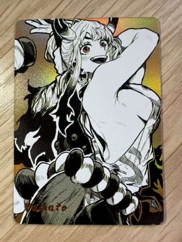 One Piece ACG Holographic Foil Double Sided Art Card Yamato Waifu Doujin CCG - Picture 1 of 2