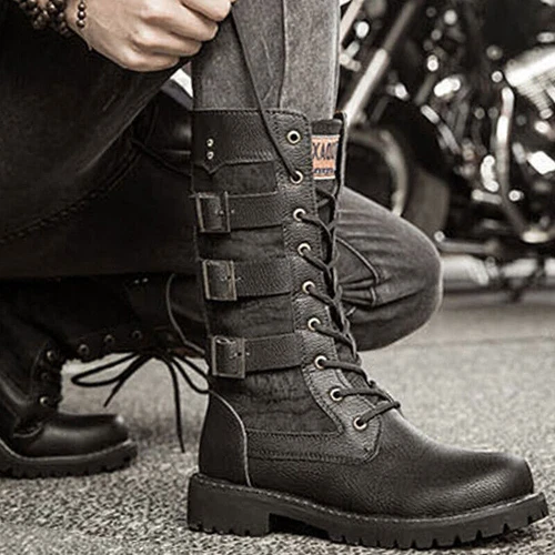 Neu Herren Armeestiefel Kampfstiefel Einsatzstiefel Militärstiefel-Ritterstiefel - Bild 10 von 10