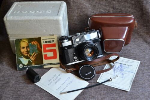 Rare camera Kiev-5 Jupiter 8 HB 1972 year passport  packaging instruction - Picture 1 of 20