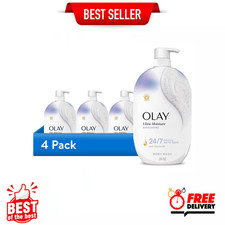 Olay Ultra Moisture Exfoliating Body Wash Vitamin B3 Hyaluronic 35 oz, 4 Pack