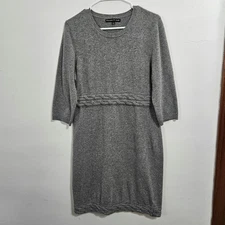 Wool Preston & York Grey Midi Sweater Dress. Size Large. 