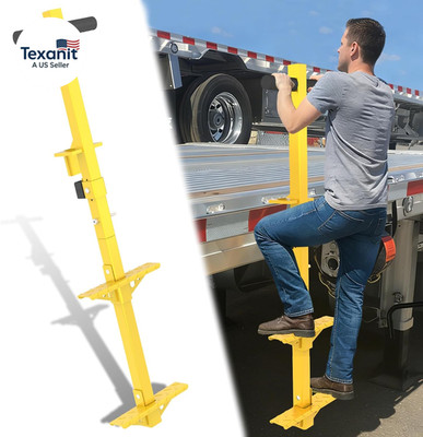 2-Step Truck Deck Steps   450LBS+ Load Capacity, Heavy Duty Ladder for Flatbeds