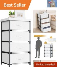 Kompakte Aufbewahrungseinheit mit 4 Schubladen und minimalistischem Design - perfekt für kleine Räume