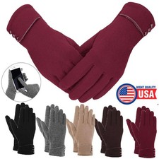 Winter Women Ladies Warm Thick Soft Cashmere Gloves Touch Screen Fleece Gloves