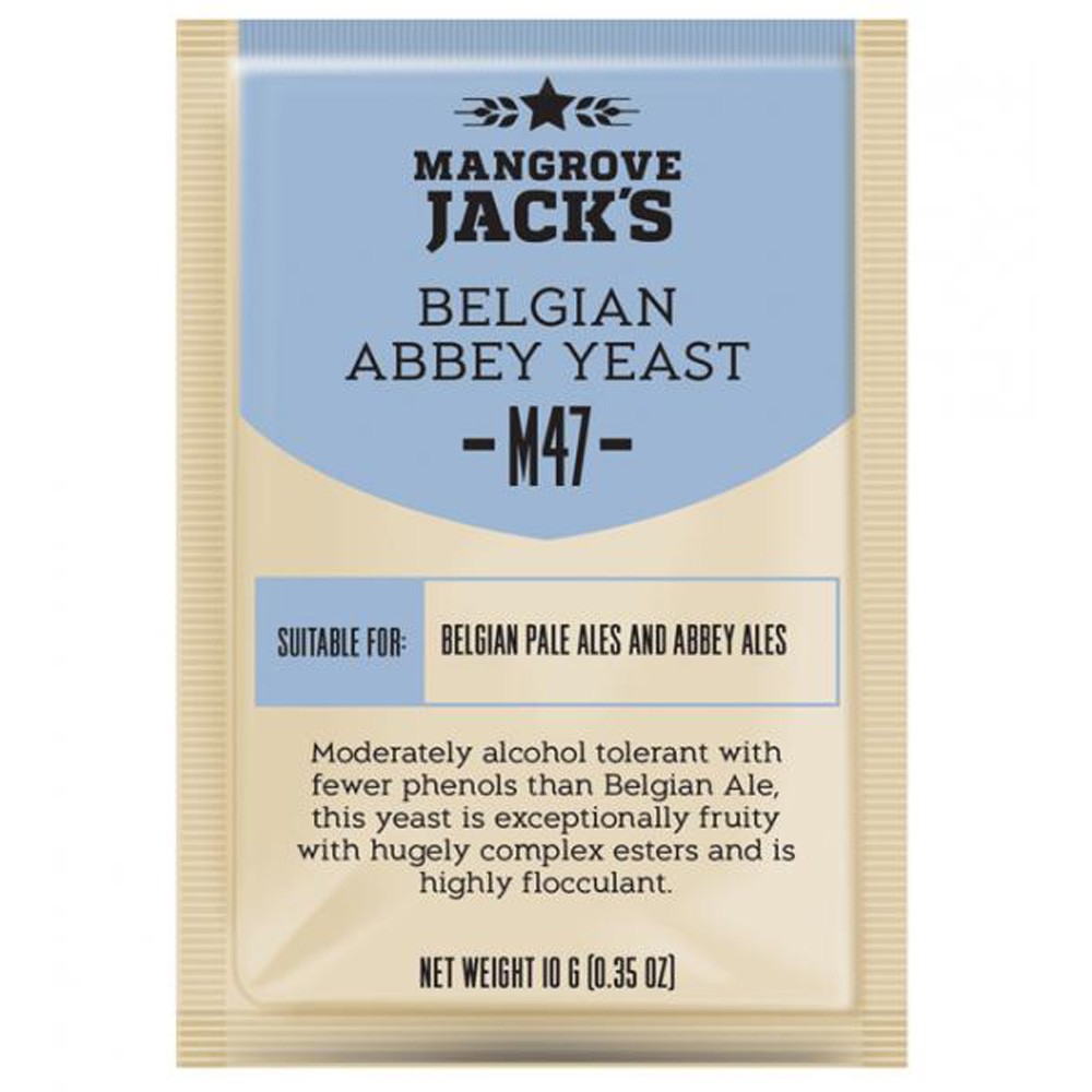 Mangrove Jacks Belgian Abbey Ale M47 Yeast 10g Sachet Craft Series Homebrew