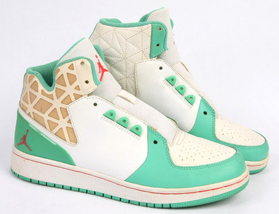Nike Jordan 1 Flight 3 Premium GG Sneakers Size 6.Y White Verde Green 729519-100