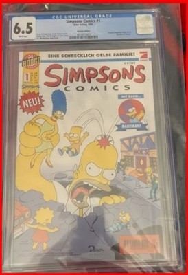 Simpsons Comic Nr 1 graded-Deutsch-Gröning-CGC Grade-Futurama-Homer-Springfield