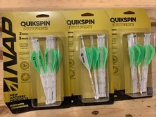 3X NAP Quikfletch Quickspin 2 in (3 Pack NAP-60-635W ) Green New in Packaging