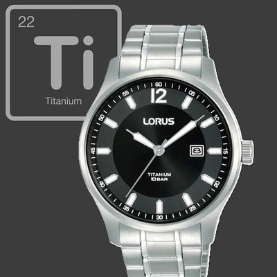 Lorus RH995QX-9 Titanium Bracelet and Case RRP £99.99 Gents Watch 2 Yr Guarantee