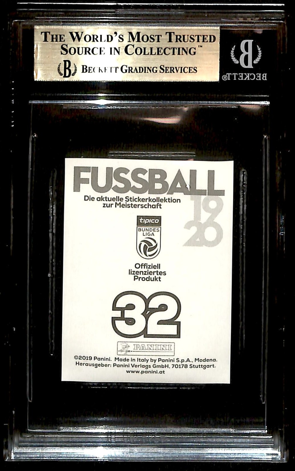 2019 Panini Fussball Bundesliga Erling Haaland Rookie BGS 9.5 TRUE GEM+ IM1-2 view 2