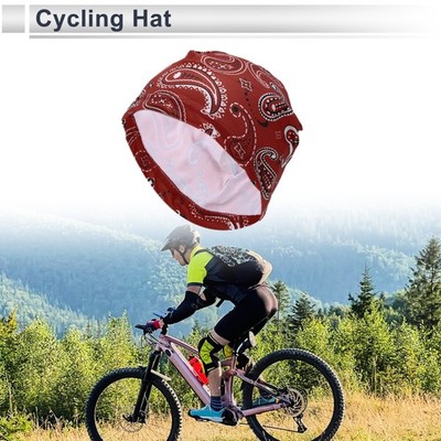 Cycling Hat Sweat Wicking Breathable Claret 25x15cm 1 Pcs