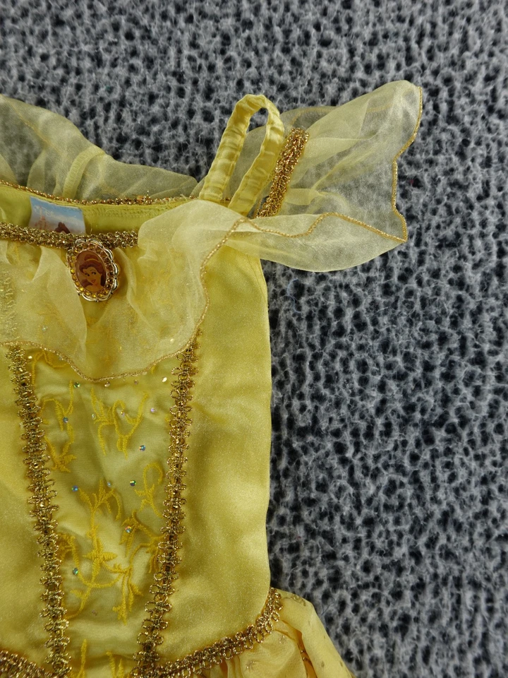 Disney Store Beauty & The Beast Belle Costume! Dress! Child Size 4 - Gem Cameo - Image 3 of 4