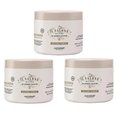 3 PACK Alfaparf Il Salone Milano Profl Glorious Nourishing Mask 500ml / 16.9oz