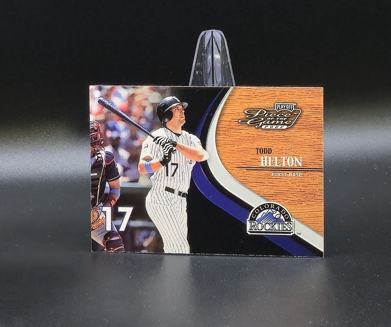 2002 Playoff Piece of the Game TODD HELTON Card #34 Colorado Rockies