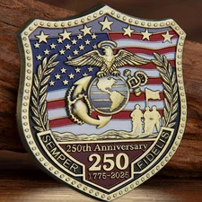 Marine Corps Navy  250th Anniversary Challenge Coin Military Veteran Gift