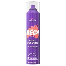 Aussie Mega Flexible Hair Spray for Curly Hair, Straight Hair, and Wavy Hair, 10
