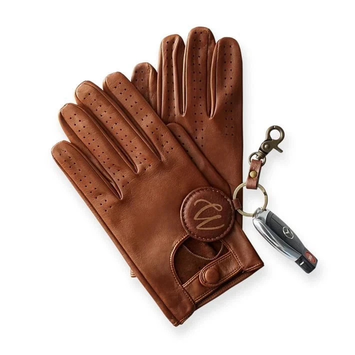 MEN'S CHAUFFEUR REAL LAMBSKIN SHEEP LEATHER DRIVING FASHION GLOVES