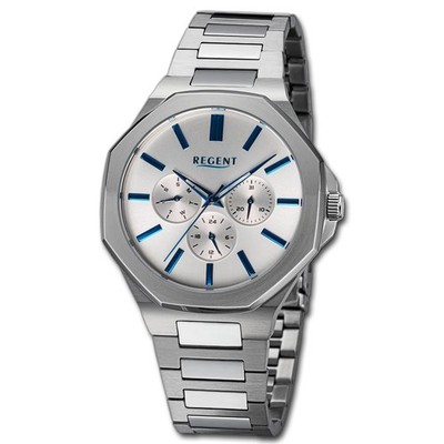Regent Herren Armbanduhr Analog Metallarmband silber URBA769