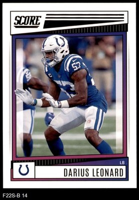 2022 Score #14 Shaquille Leonard Colts South Carolina St 8 - NM/MT