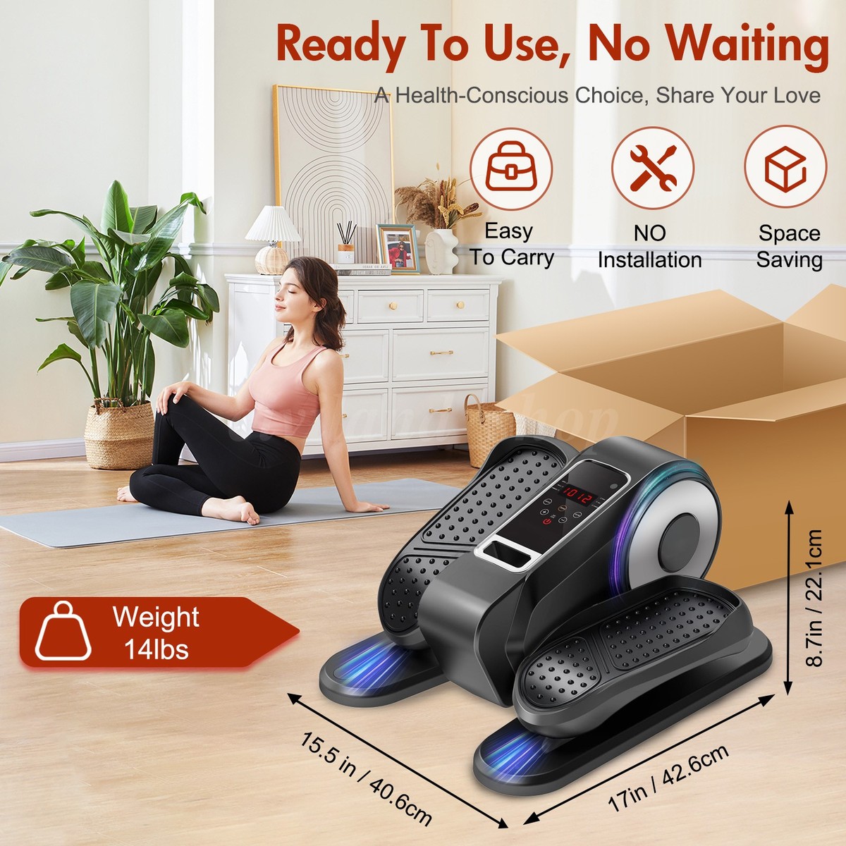 Seated Machine Ellipse Leg Exerciser as Seen on TV Under Desk Elliptical Machine View 2