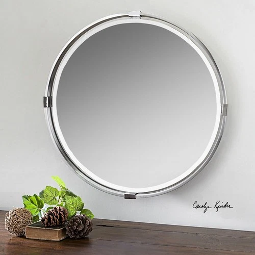 Tazlina  - 29.5 inch Round Mirror - 29.5 inches wide by 2 inches deep Mirrors - Picture 2 of 5