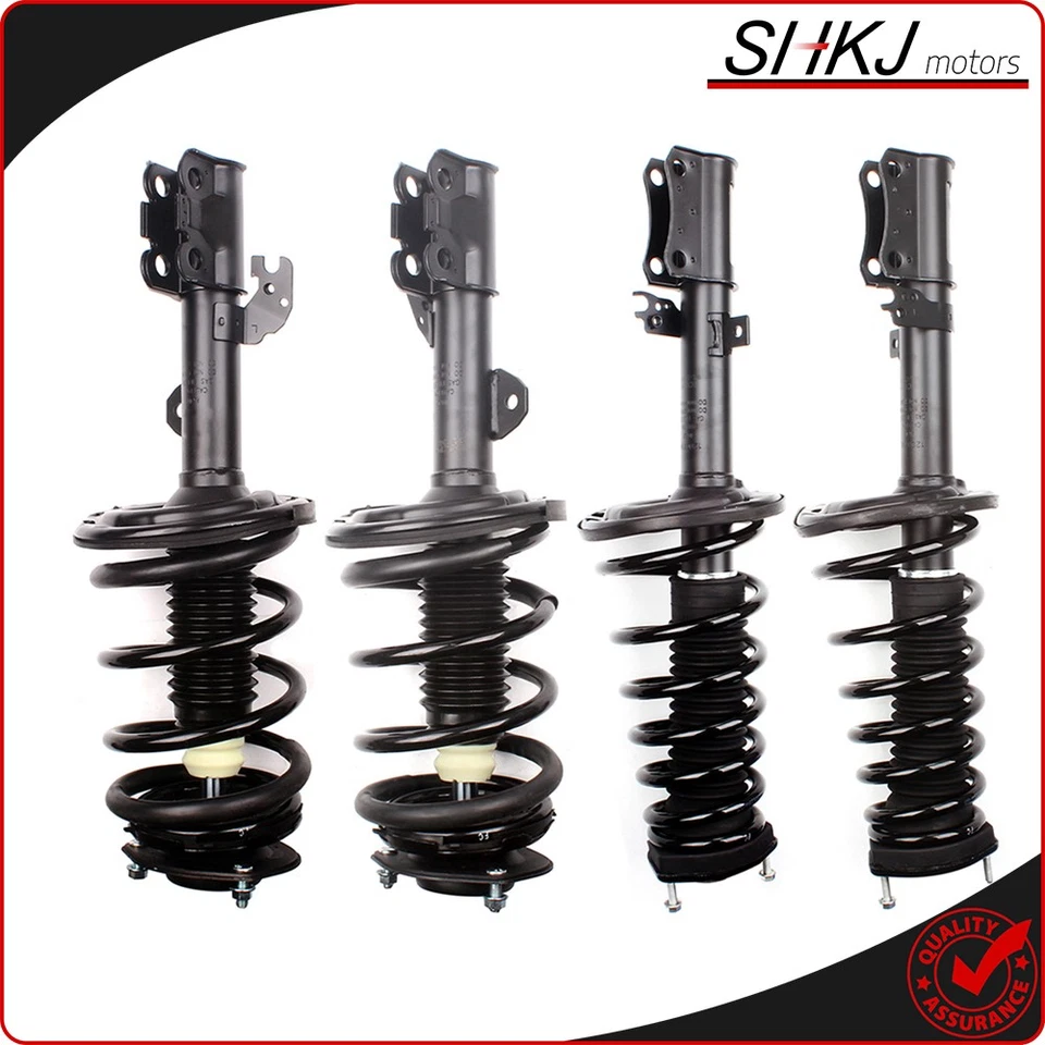 Set 4 Front Rear Complete Shock Struts w Coil Spring For 2007-2011 Toyota Camry - Image 3 of 4