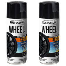 Rust-oleum Automotive Wheel 3x Gloss Spray Paint Black 11 Oz 2-pack