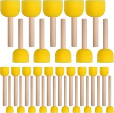 30 Pcs round Sponges Brush Set, round Sponge Brushes for Painting, Paint Sponges