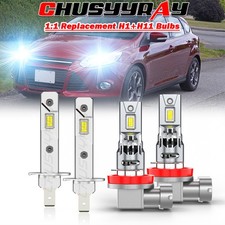 H1 H11 Led Lights High Low Beam White Bulbs Kit For Ford Focus 2012 2013-2018