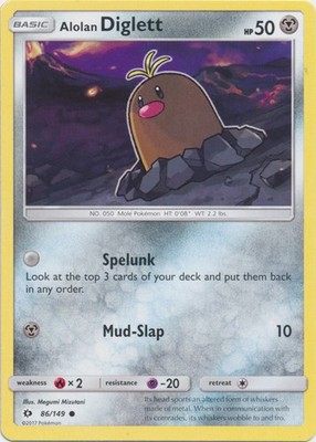4x NM-Mint Alolan Diglett - 86/149 - Common Pokemon SM Base Set