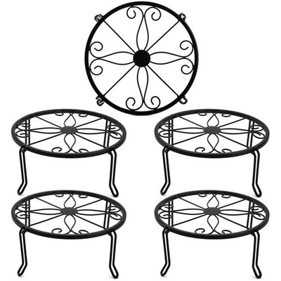 Tosnail 5er Pack Metall Pflanzenständer für drinnen und draußen, Pflanzgefäße Blumentopf...