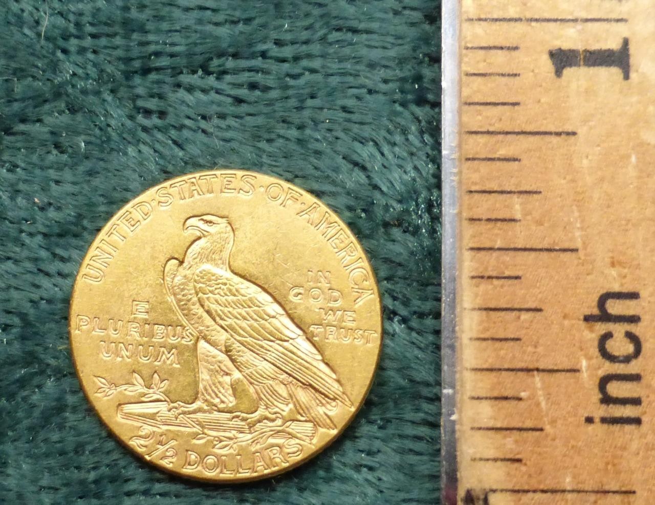 1912 $2.50 GOLD Indian Head Quarter Eagle, United States of America $2-1/2