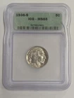1936-S San Francisco Buffalo 🦬 Five Cent Nickel 5C ICG Graded MS65 Toner!