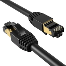 Cables Direct Online Cat8 Black 7FT SFTP Ethernet Patch Cable 7 Feet, 