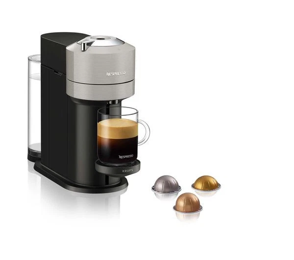 Krups XN910B40 Nespresso Pod Coffee Machine Expresso Maker Vertuo Next Grey