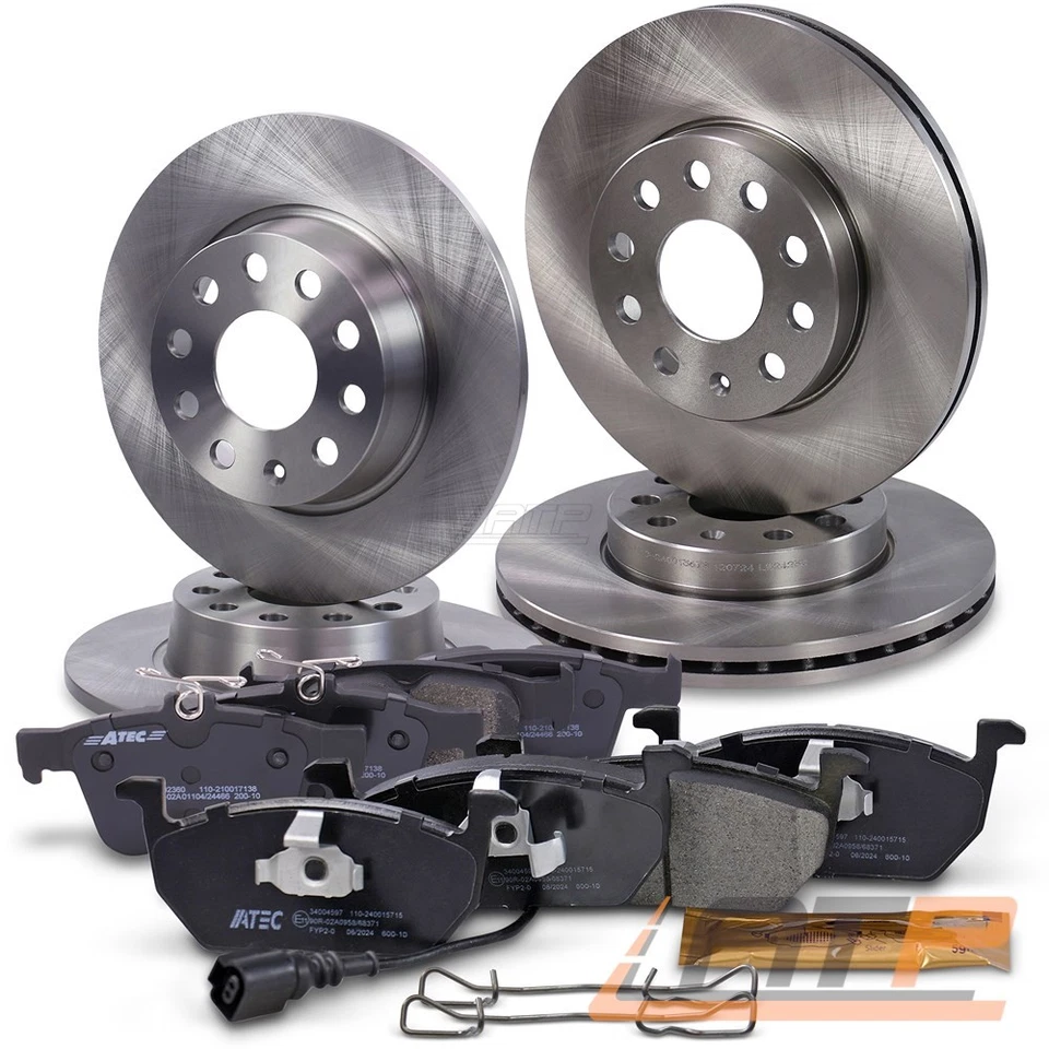 BREMSSCHEIBEN + BREMSBELÄGE VORNE + HINTEN FÜR SEAT LEON VW GOLF 7