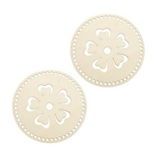 2Pcs Wooden Crochet Bag Base, 7.9" Wooden Basket Bottom, Wood Color  LT01406 