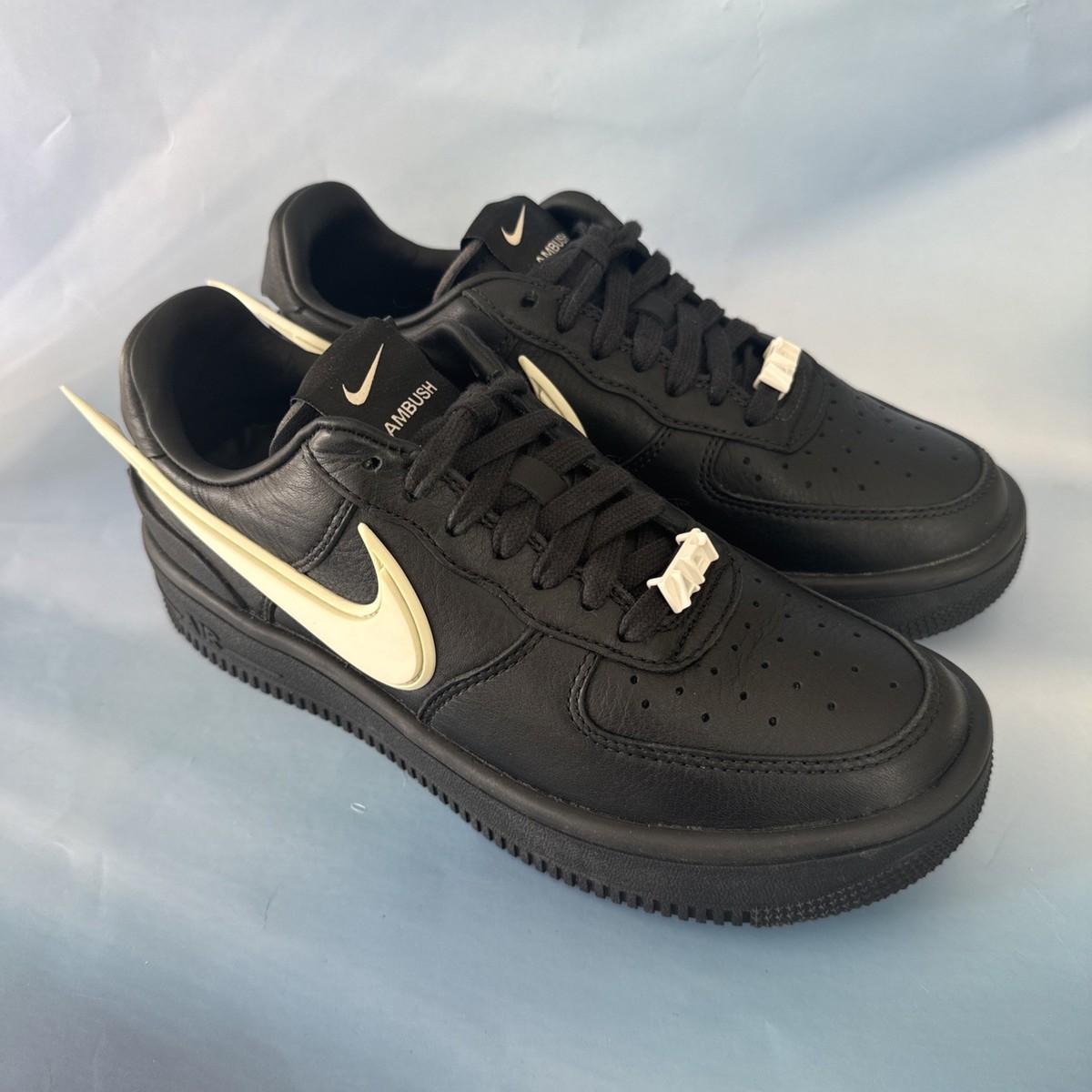 Mens 5.5 Women 7 Nike AMBUSH x Air Force 1 Low Black White (DV3464